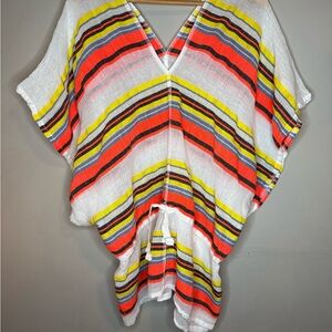 Lemlem Lightweight Poncho/Cover-Up with Drawstring LARGE